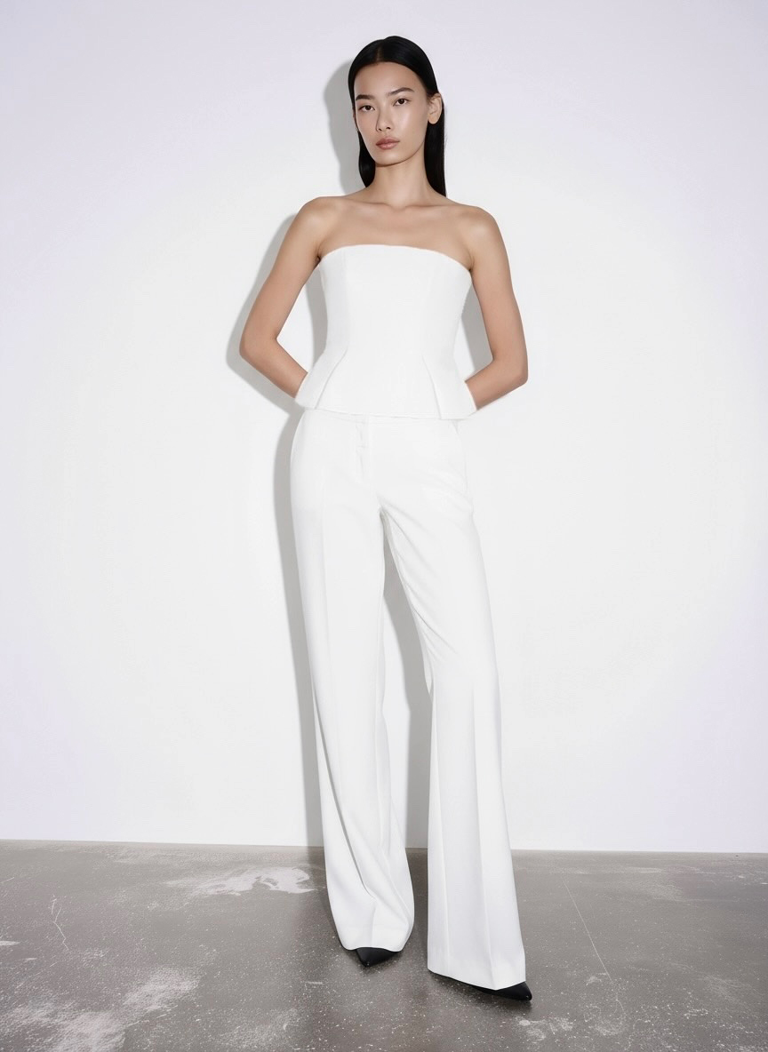 Alin Pant in White