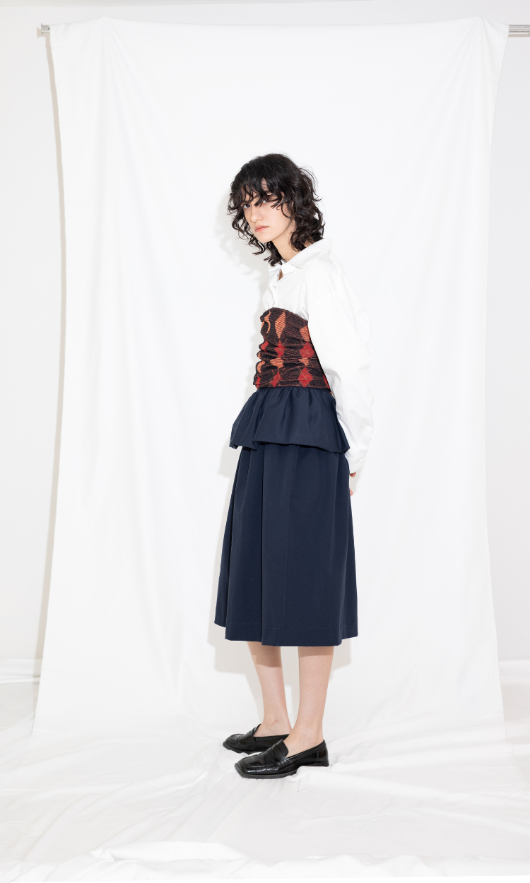Eva Midi Skirt in Navy