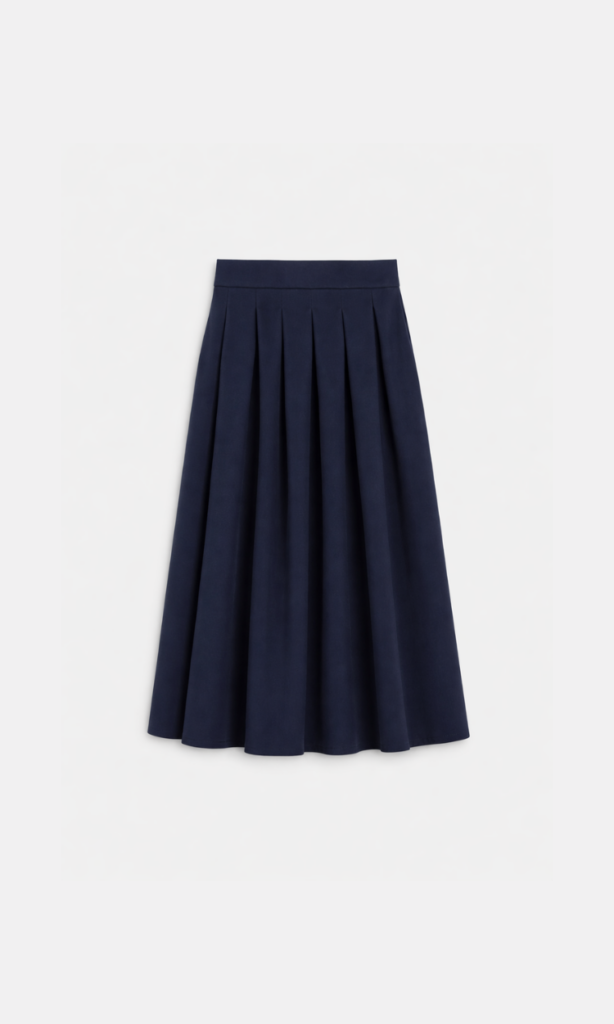 Eva Midi Skirt in Navy