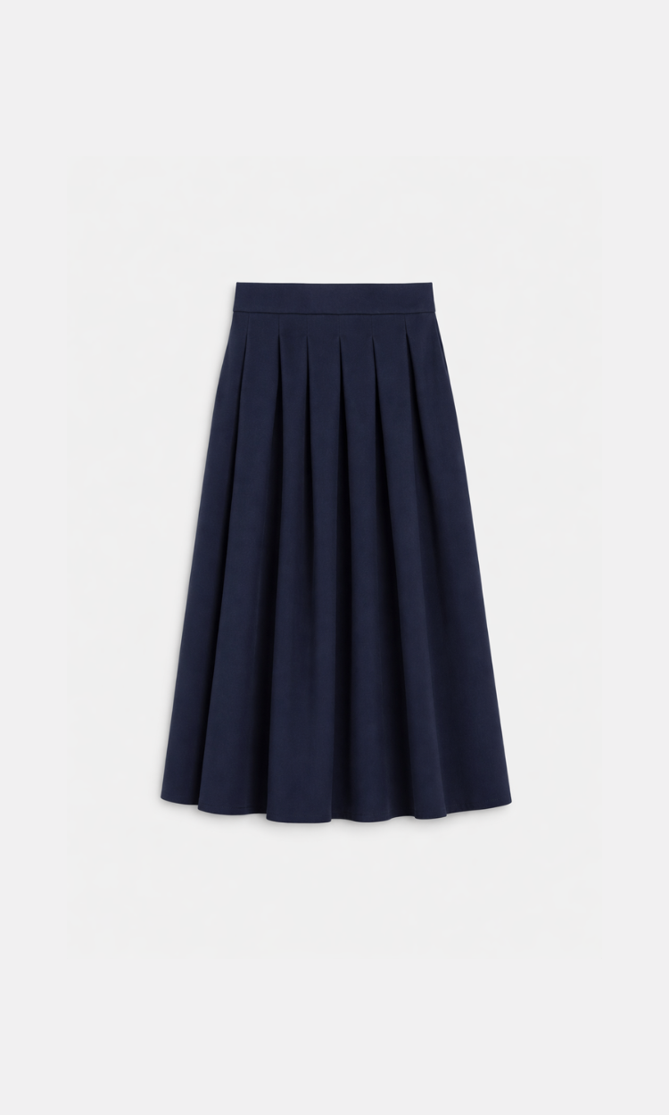 Eva Midi Skirt in Navy